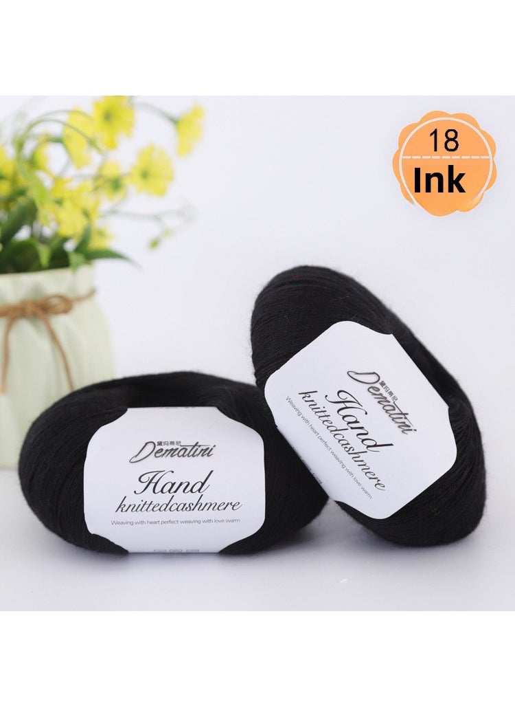 1 x 5 pcs Cashmere Wool Yarn 238 Fine Knitting 4-ply 18 Ink