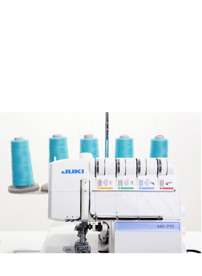 Juki MO-735 5-Thread Serger & Cover Stitch and Chain Stitch Rolled Hem