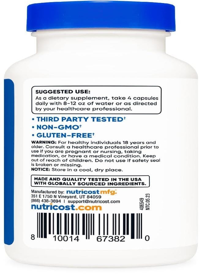 Nutricost Ursolic Acid 300mg 120 Capsules Vegetarian Non GMO Gluten Free Soy Free