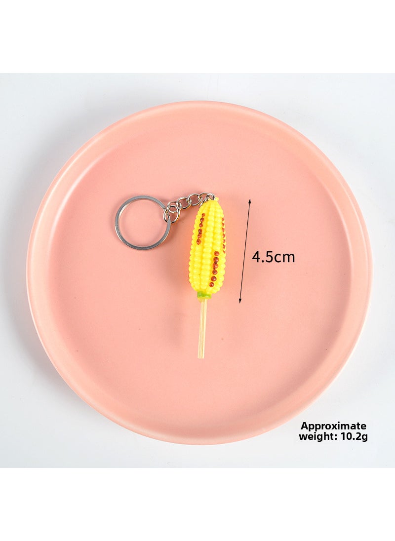 Mini BBQ Skewer Simulation Toy Keychains Corn Keychain