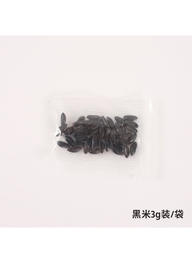 Realistic Food Grains Soy Peanut Corn Toy Model black rice 3g pack