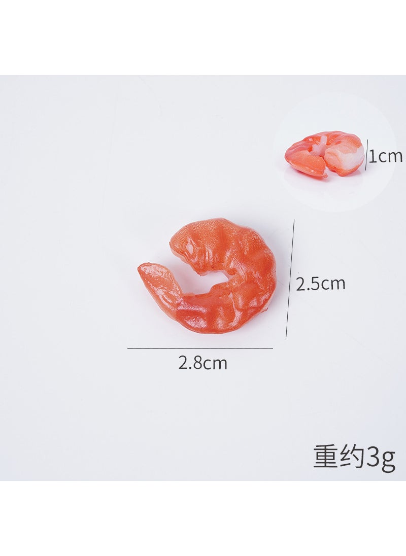 Artificial Shrimp Model PVC Film Prop Red shrimp-unbuttoned