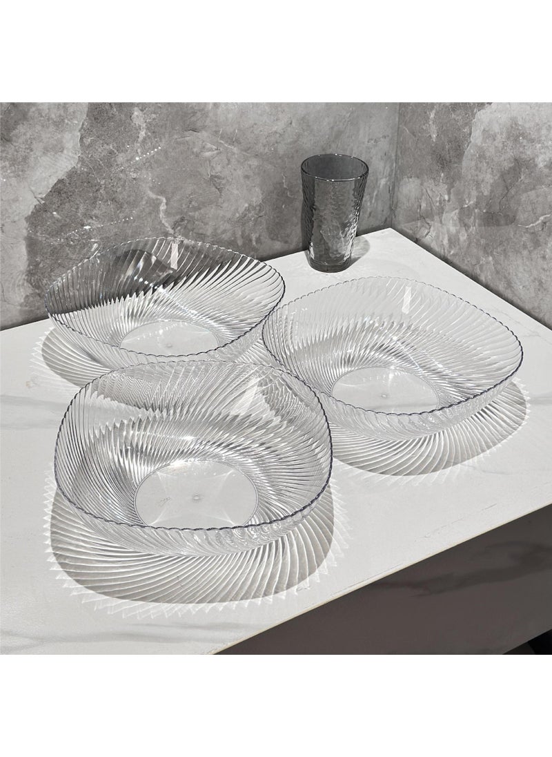 Luxurious Clear Fruit Tray for Living Room Three sets of transparent limitless