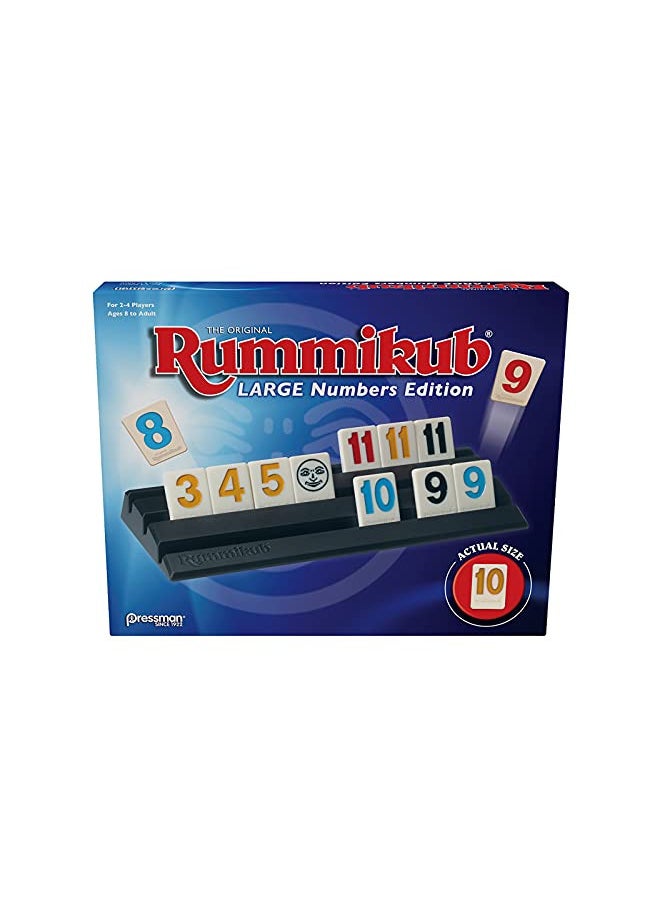 Pressman Rummikub Large Numbers Edition - The Original Rummy Tile Game Blue, 5