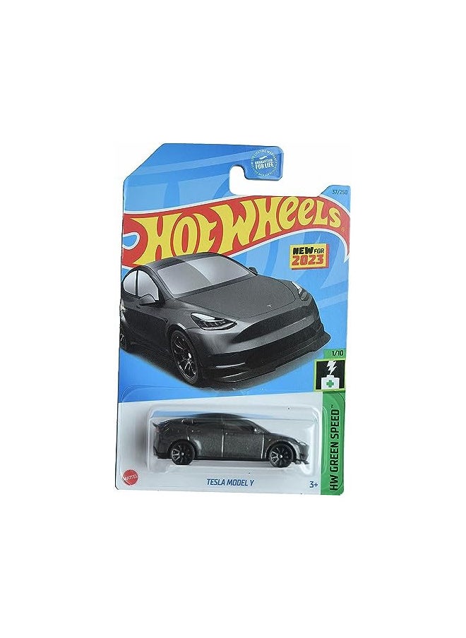 Hot Wheels Tesla Model Y, HW Green Speed 1/10 [Gray] 37/250