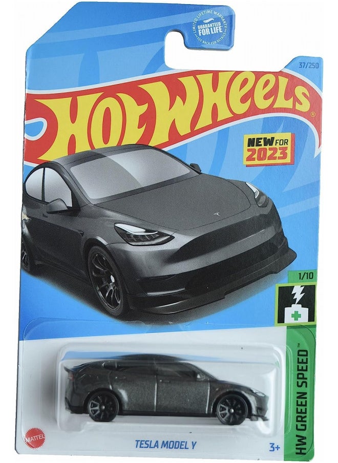 Hot Wheels Tesla Model Y, HW Green Speed 1/10 [Gray] 37/250