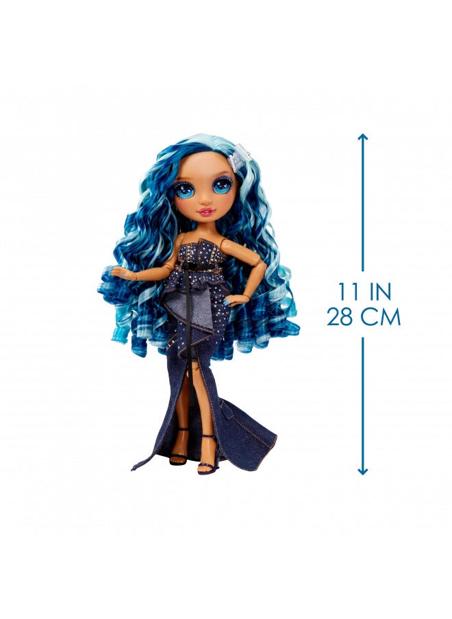 Rainbow High Fantastic Fashion Skyler Bradshaw - Blue 11 Fashion Doll and Playset with 2 Complete Doll Outfits, and Fashion Play Accessories, Great Gift for Kids 4-12 Years Old