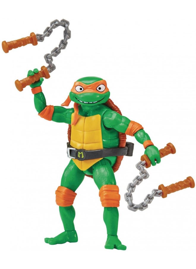 Teenage Mutant Ninja Turtles: Mutant Mayhem 4.25 Michelangelo Basic Action Figure by Playmates Toys