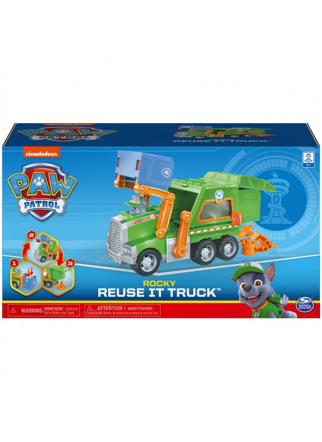 Paw Patrol, Rockys Reuse It Deluxe Truck with Collectible Toy Figure and 3 Tools, for Kids Aged 3 and up