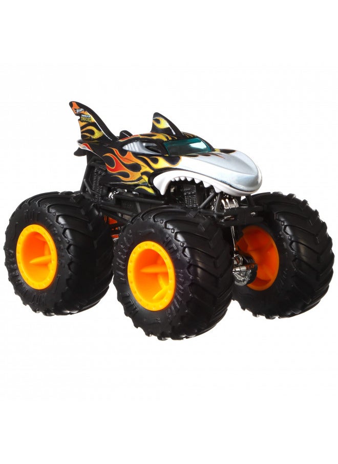 Hot Wheels Monster Trucks Creature 3-Pack, 1:64 Scale Toy Trucks: Shark Wreak, Piran-Ahh & Mega-Wrex