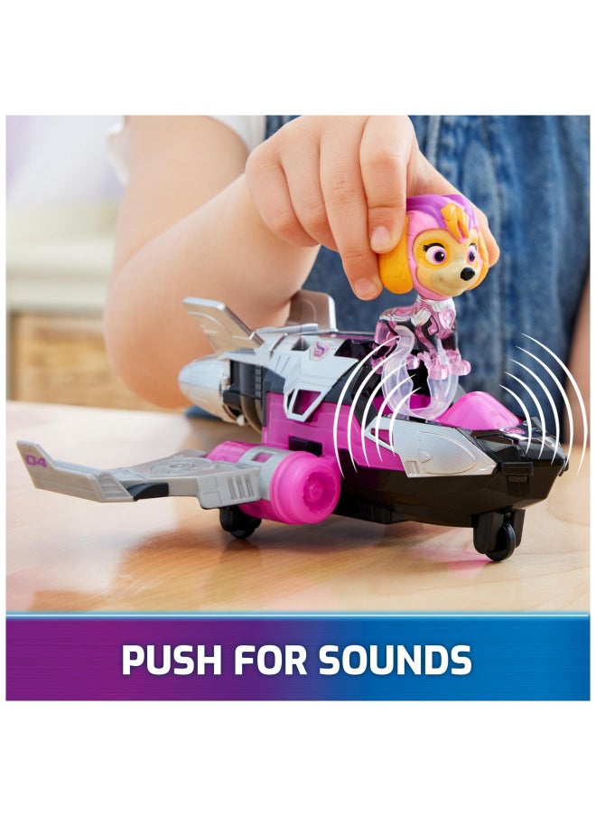 Paw Patrol: The Mighty Movie, Airplane Toy with Skye Mighty Pups Action Figure, Lights and Sounds, Kids Toys for Boys & Girls 3+