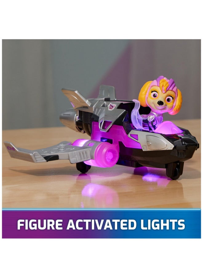 Paw Patrol: The Mighty Movie, Airplane Toy with Skye Mighty Pups Action Figure, Lights and Sounds, Kids Toys for Boys & Girls 3+