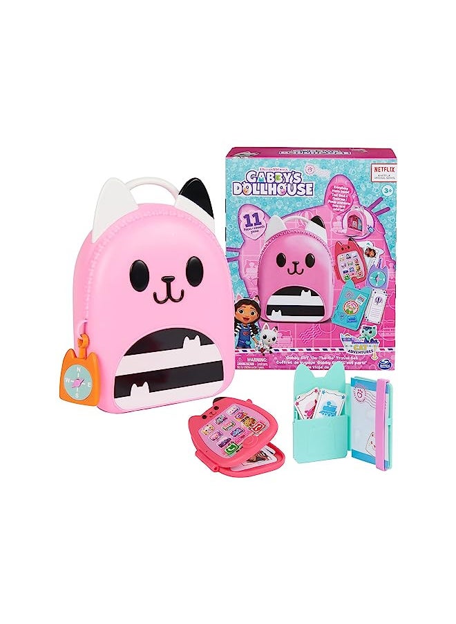 Gabby's Dollhouse, Gabby Girl On-The-Go Travel Set, Pretend Play Travel Toys, Toy Passport, Toy Phone and Compass Charm, Kids Toys for Girls & Boys 3+