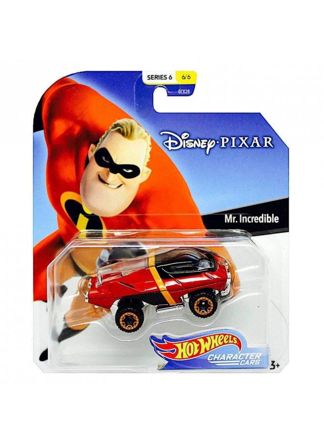 Disney Hot Wheels Mr. Incredible Character Car, Series 6, 1:64 Scale