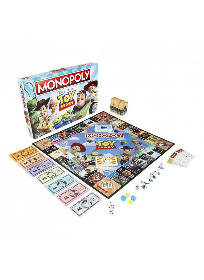 MONOPOLY Toy Story Board Game Family and Kids Ages 8+, Brown/A