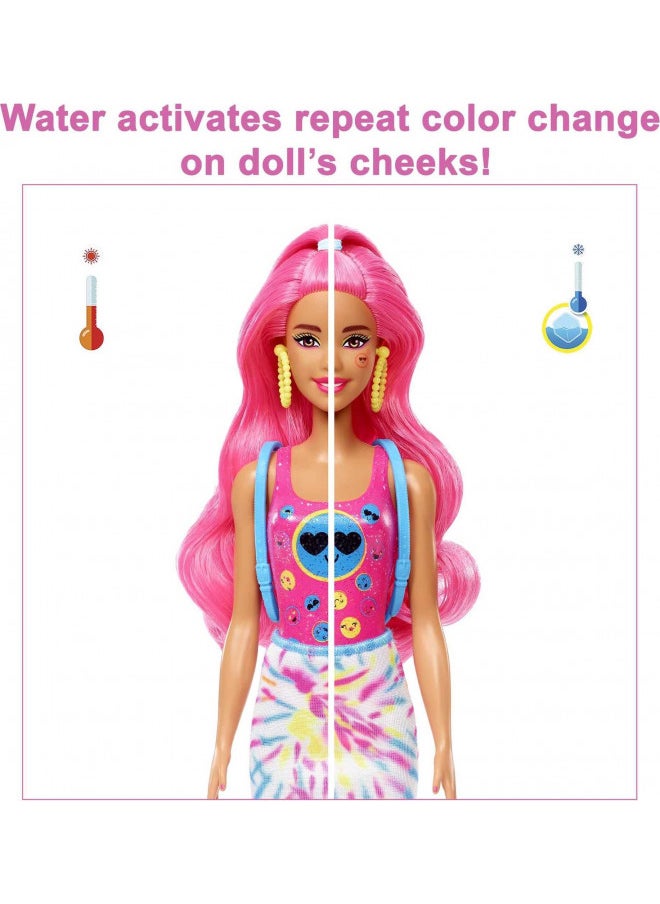 Barbie Color Reveal Doll & Accessories, Neon Tie-Dye Series, 7 Surprises, 1 Barbie Doll (Styles May Vary)