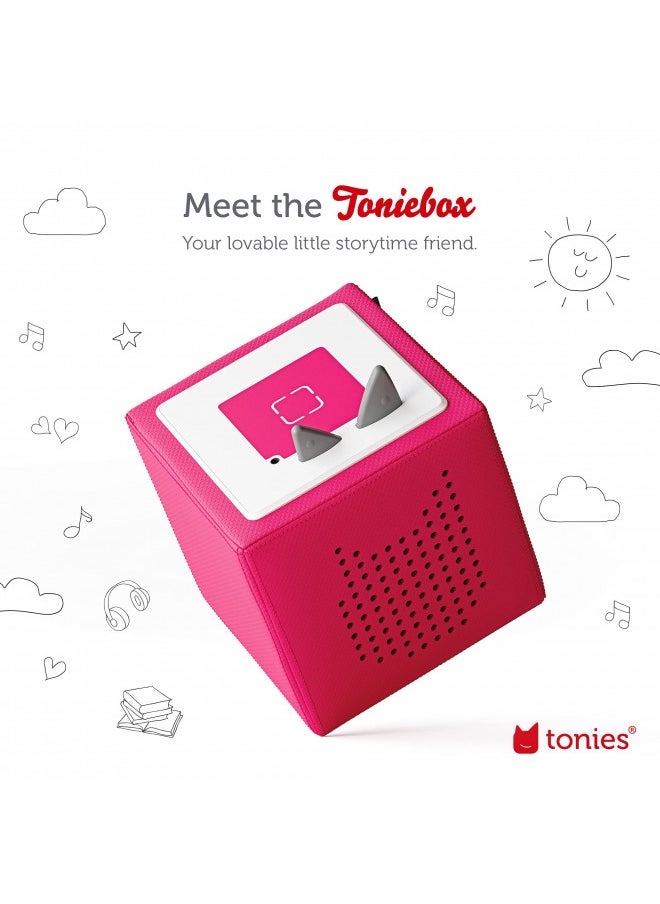 Toniebox Audio Player Starter Set with Playtime Puppy - Listen, Learn, and Play with One Huggable Little Box - Pink