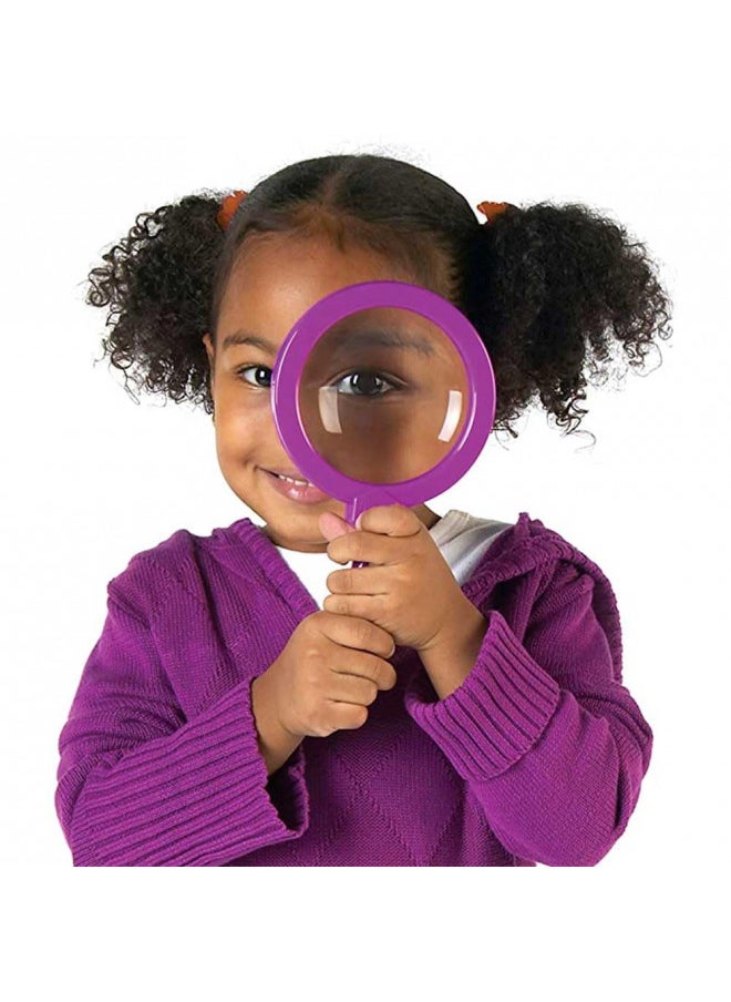 Learning Resources Jumbo Magnifiers - 6 Pieces, Ages 3+ Toddler Learning Toys, Exploration Toys for Kids, Magnifiers for Kids