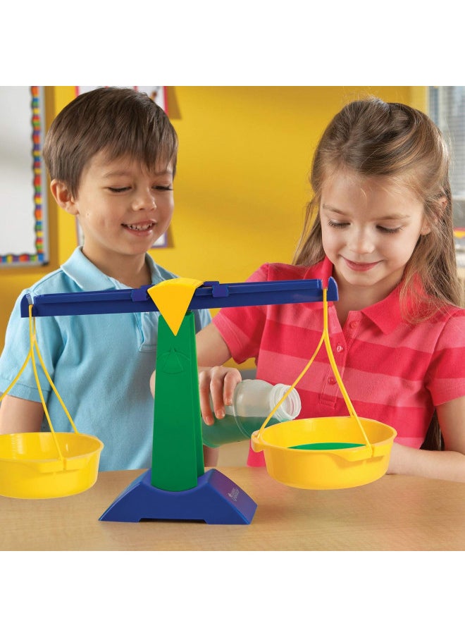 Learning Resources Pan Balance, Balance for Kids, Primary Balance for Students, Homeschool, Math Toys, Teach Mass & Measurement, Ages 3+