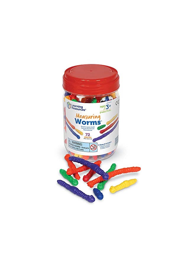 Learning Resources Measuring Worms - 72 Pieces, Ages 3+ Toddler Learning Toys, Counters for Kids