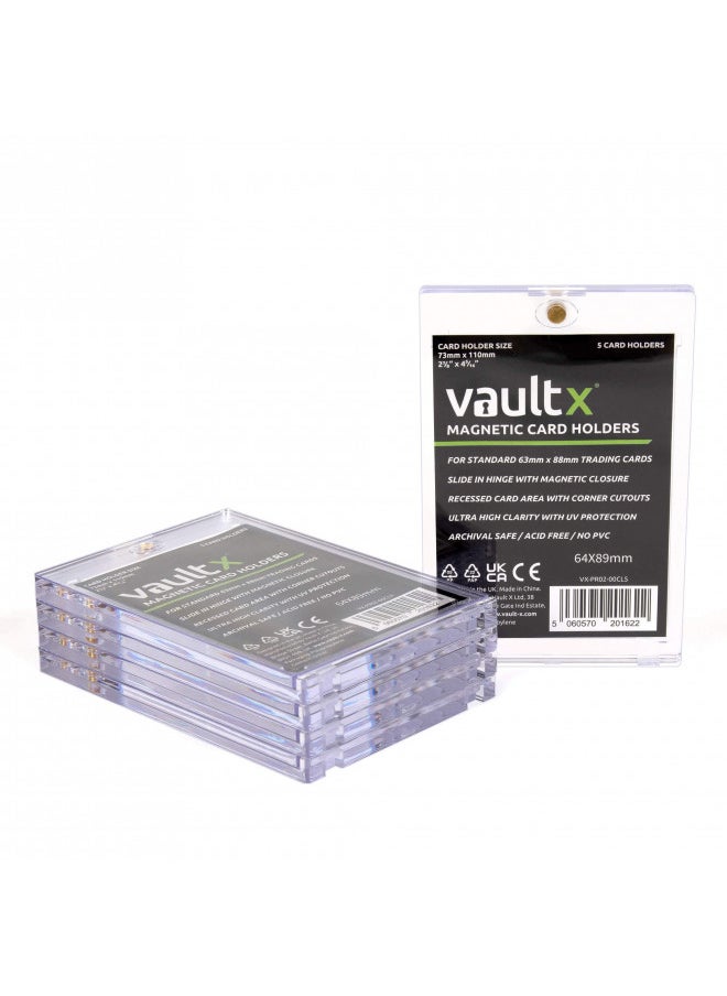 Vault X Magnetic Card Holders - 55pt for Trading Cards & Sports Cards (5 Pack)