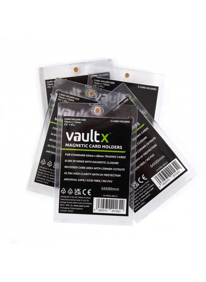 Vault X Magnetic Card Holders - 55pt for Trading Cards & Sports Cards (5 Pack)