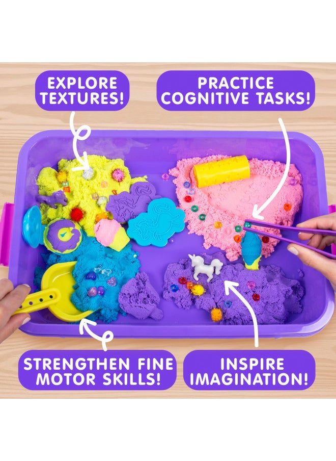 Made By Me Explore + Create Unicorn Sensory Bin - Sensory Bins for Toddlers - All-in-One Tactile Sensory Toys - Learn Through Play Toys - Unique Fine Motor Toys & Magical Sensory Experience