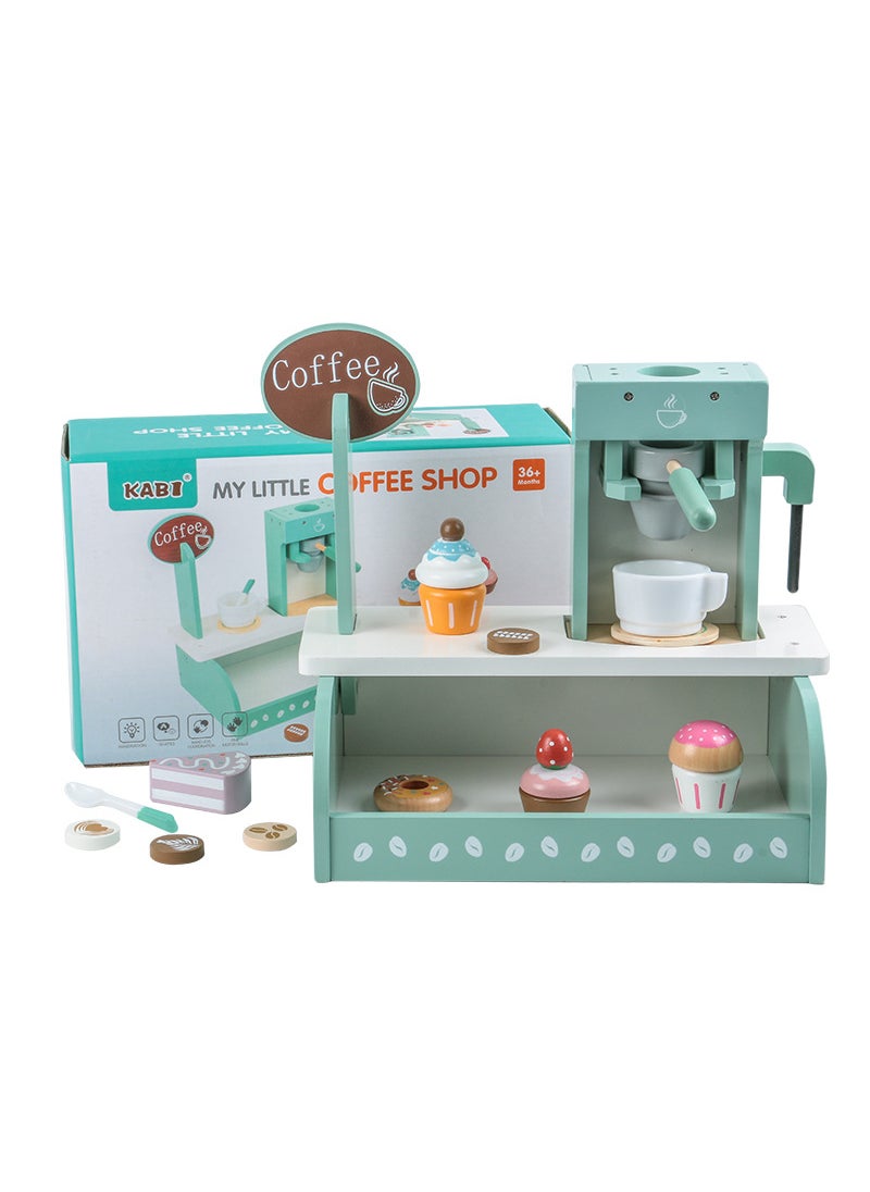 Wooden Kids Kitchen Playset Pretend Cooking Toy KB-Coffee Shop 2kg