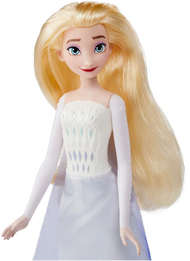 Disney Frozen 2 Queen Elsa Shimmer Fashion Doll, Removable Clothes and Accessories, Long Blonde Hair, Toy for Kids 3 Years Old and Up