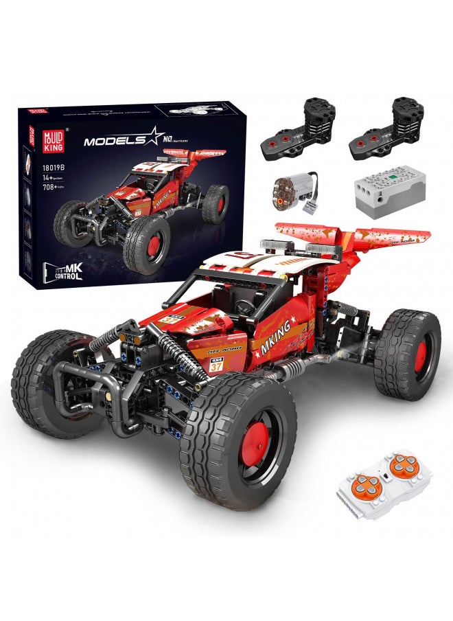 Mould King RC Off-Road Building Car Toys, 515 Pieces Building Blocks Lightning Climbing Car Model with Motors (Remote Control and APP Control), Intelligent Building Kits for Boys