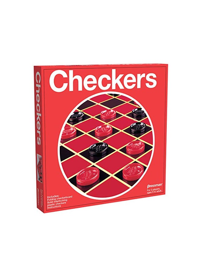 Pressman Checkers -- Classic Game With Folding Board and Interlocking Checkers ,5