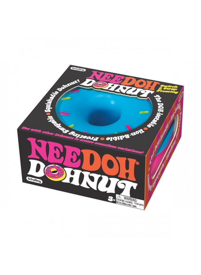 Schylling NeeDoh Dohnuts - Sensory Fidget Toy - Assorted Colors - Ages 3 to Adult (Pack of 1)