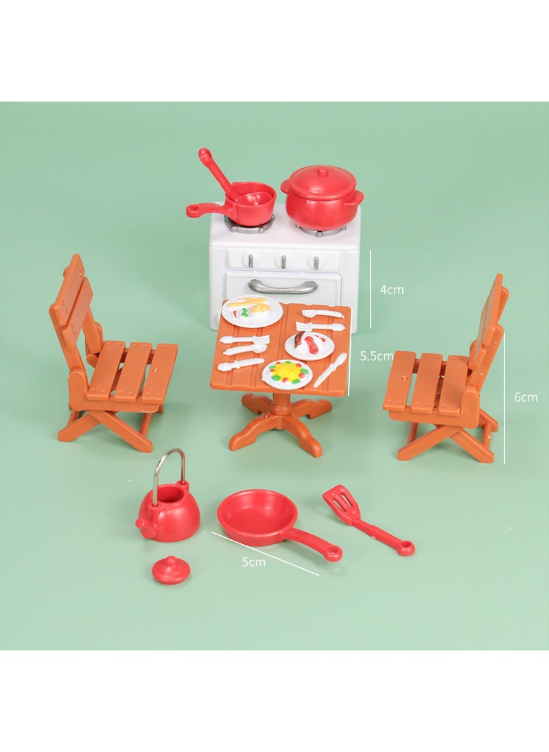 Kids Miniature Furniture Playset Kitchen Toys Kitchenware 04B