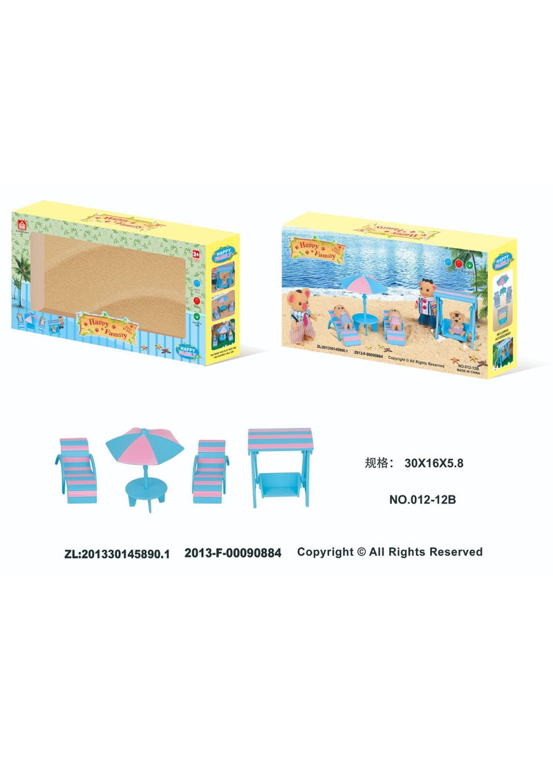 Kids Miniature Furniture Playset Kitchen Toys Beach Sleeve 12B