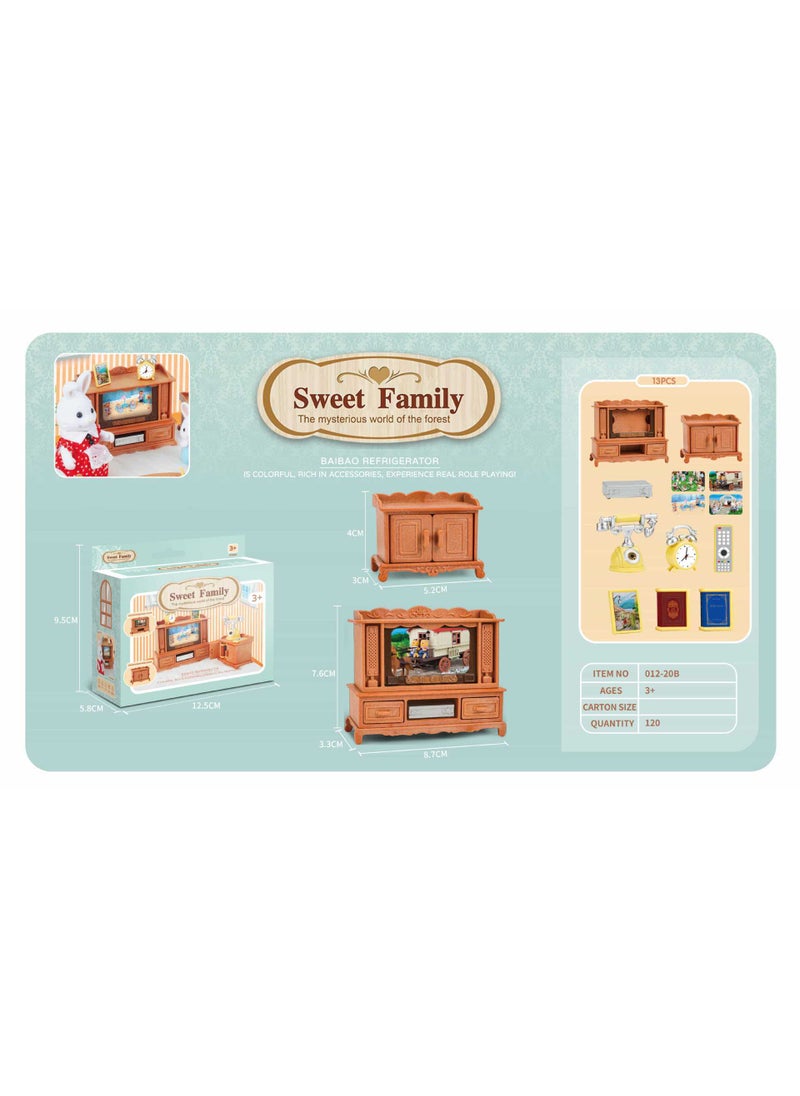 Kids Miniature Furniture Playset Kitchen Toys TV cabinet set 20B