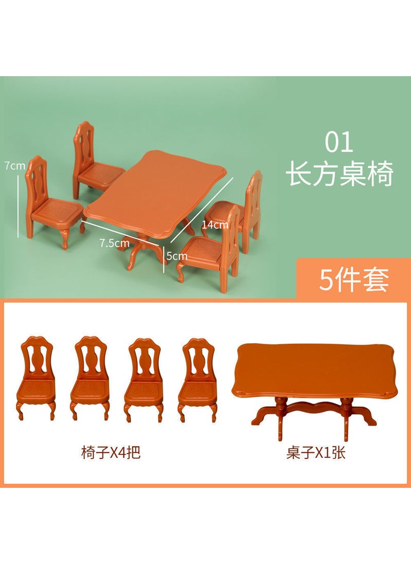 Kids Miniature Furniture Playset Kitchen Toys Table 01b