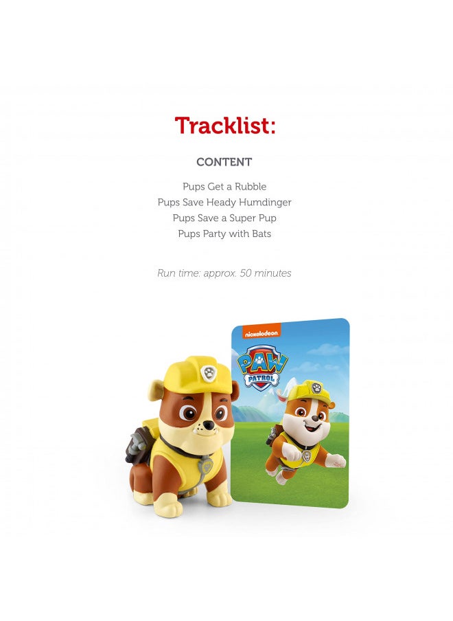 Tonies Rubble Audio Play Character from Paw Patrol