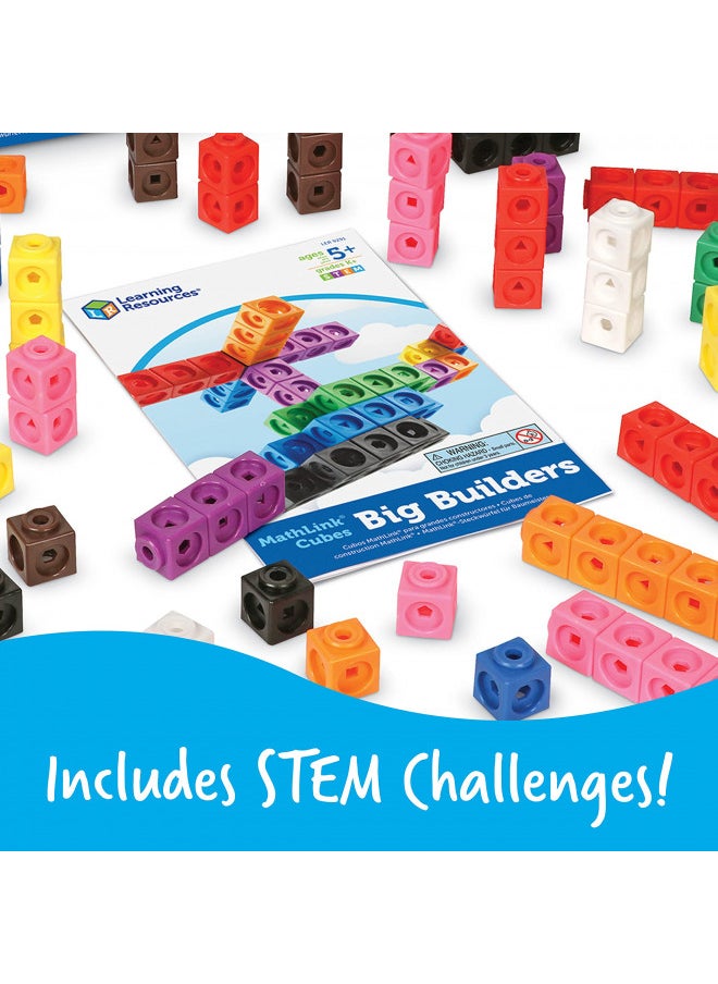 Learning Resources MathLink Cubes Big Builders - Set of 200 Cubes, Ages 5+ Develops Early Math Skills, STEM Toys, Math Games for Kids, Math Cubes for Kids, Math Cubes Manipulatives