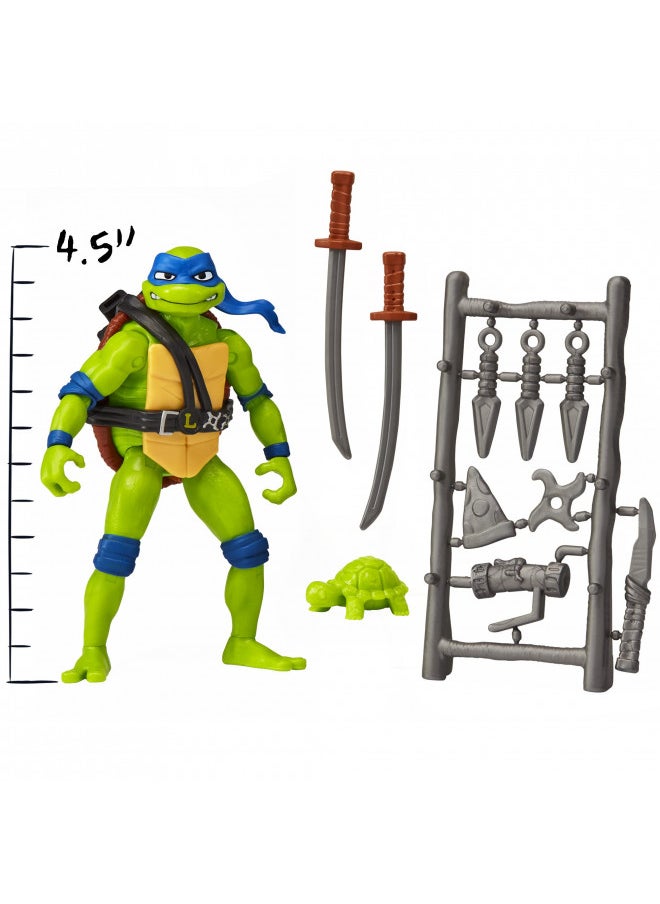 Teenage Mutant Ninja Turtles: Mutant Mayhem 4.5 Leonardo Basic Action Figure by Playmates Toys