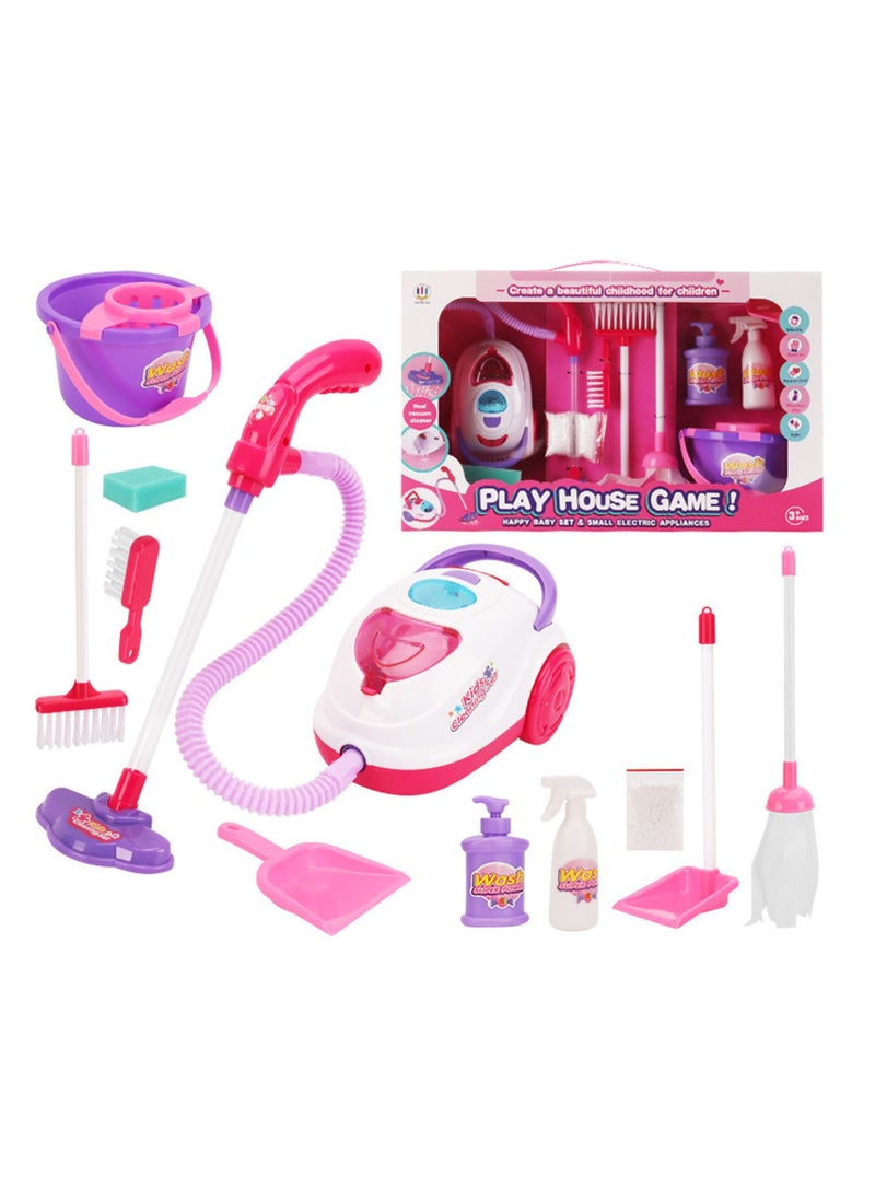 Electric Vacuum Cleaner With Cleaning Accessories Toys Set