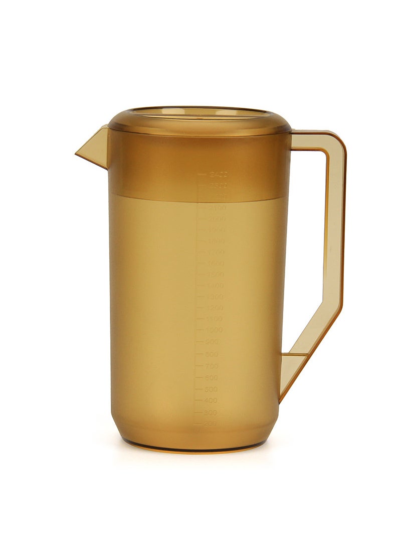 Large Capacity Plastic Pitcher with Scale 2400ml (brown frosted)(36/box)