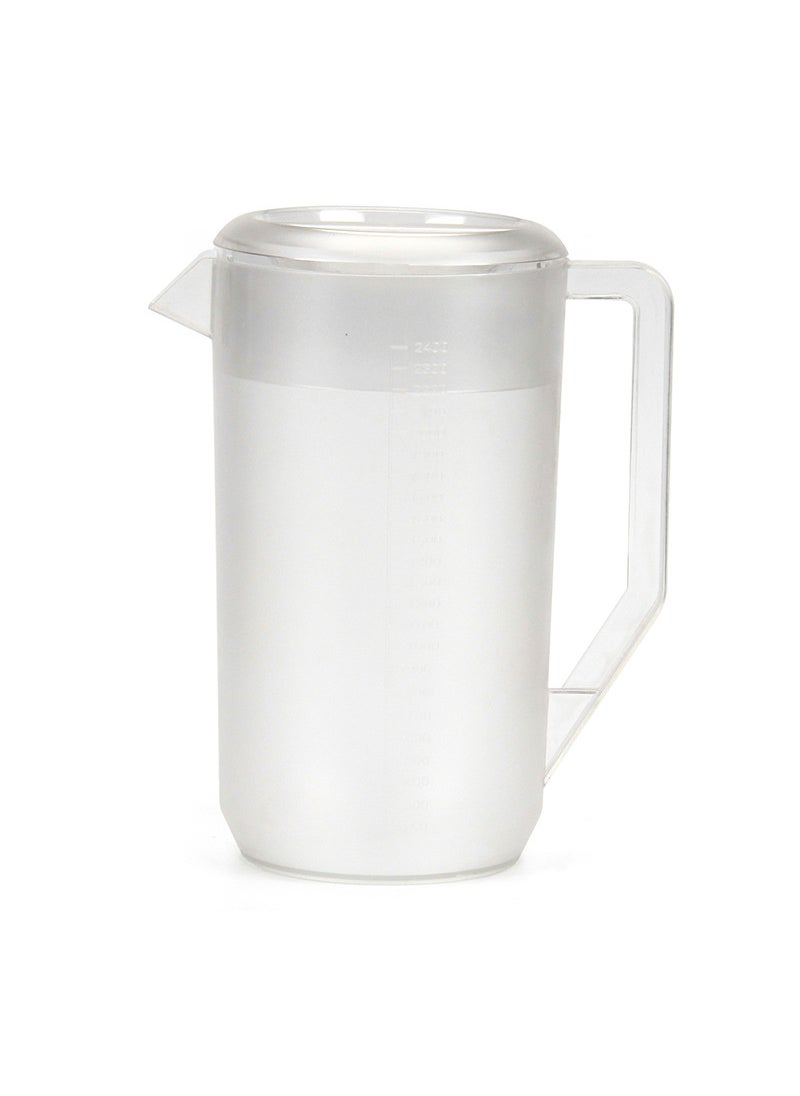 Large Capacity Plastic Pitcher with Scale 2400ml (transparent frosted)(36/box)