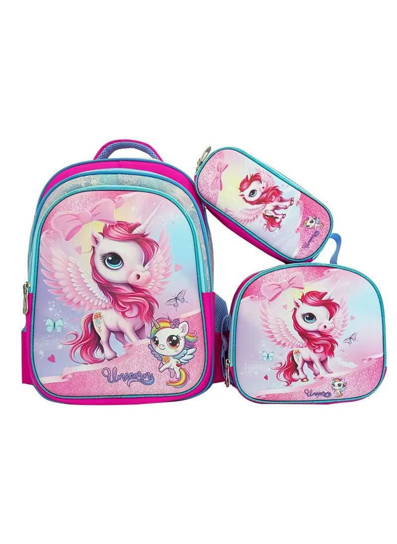 Kids Cartoon Backpack With Pencil Case new single angle