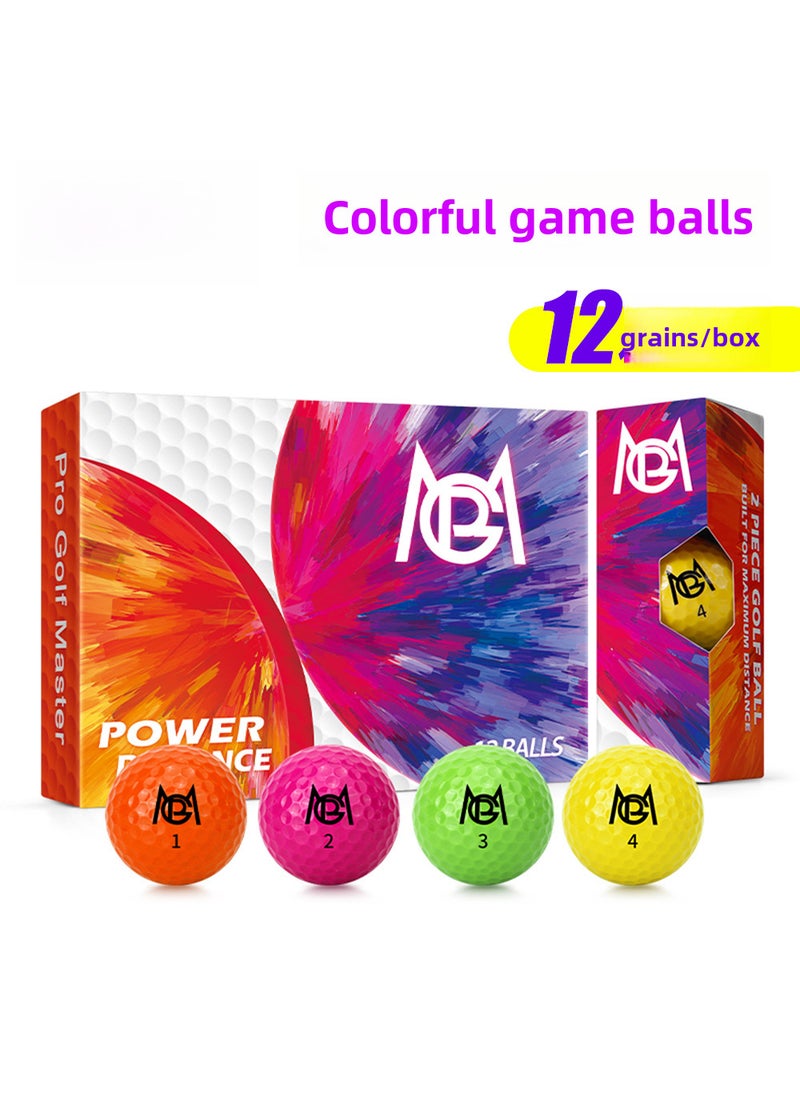 PGM Colored Golf Balls Dual-Layer Practice 12-Pack