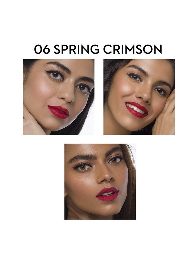 Matte Attack Transferproof Lipstick 06 Spring Crimson (Crimson Red) Red 2 G Moisturiser Long Lastingmatte Finish