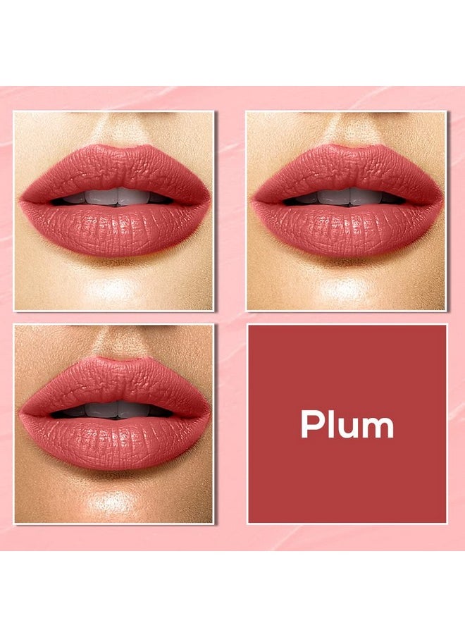 Color Me Matte Long Lasting Liquid Lipstick Enriched With Vitamin E & Tea Tree Oil (Plum5 Ml)