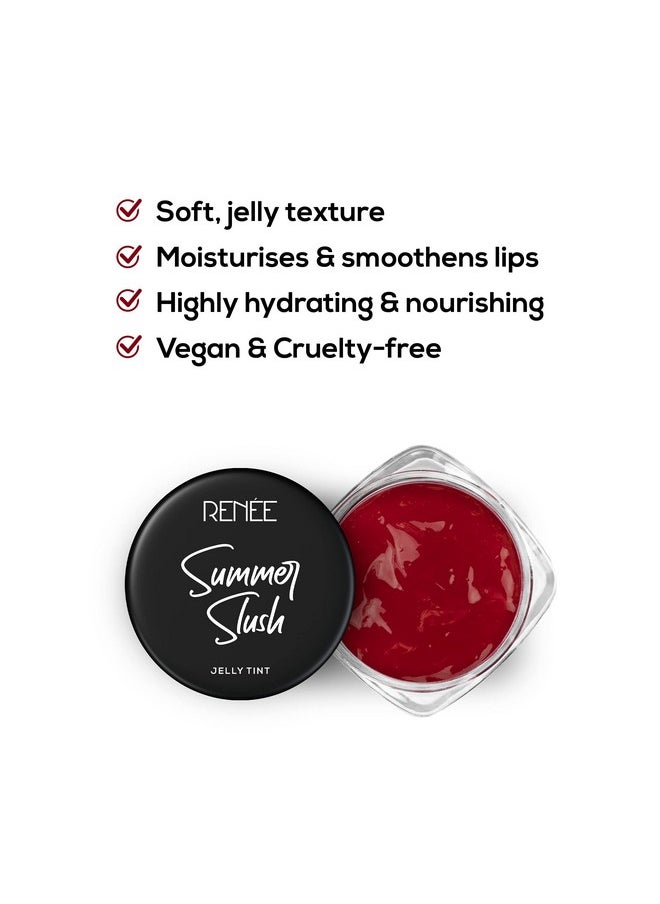 Summer Slush Jelly Tint Juicy Strawberry 13Gm For Lips & Cheeks Enriched With Natural Fruit Extracts Keeps Lips Soft & Hydrated Cruelty Free