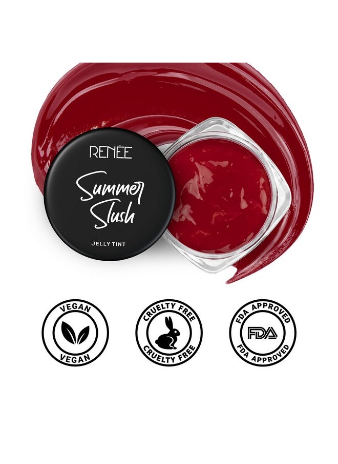 Summer Slush Jelly Tint Juicy Strawberry 13Gm For Lips & Cheeks Enriched With Natural Fruit Extracts Keeps Lips Soft & Hydrated Cruelty Free