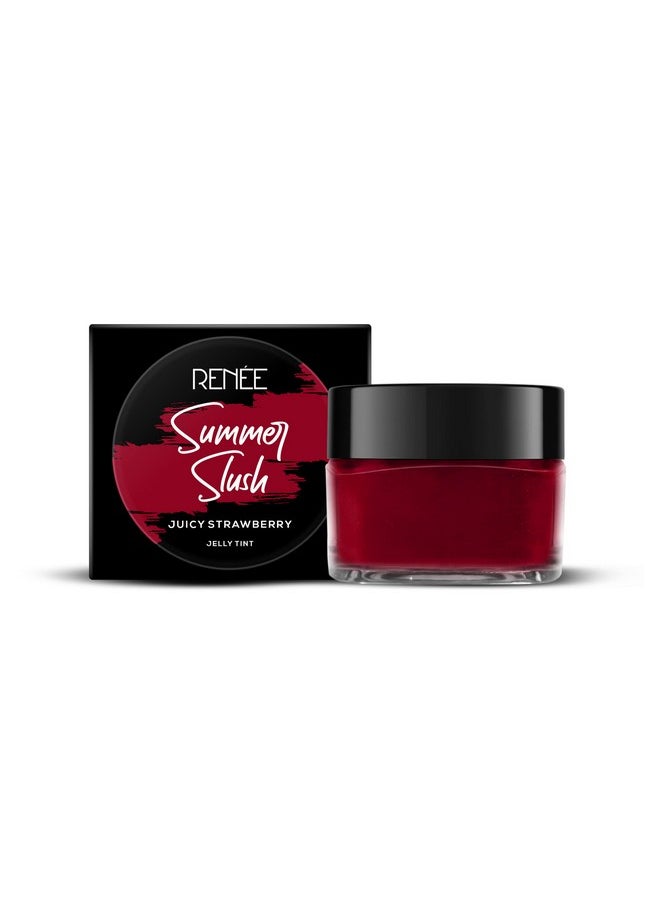 Summer Slush Jelly Tint Juicy Strawberry 13Gm For Lips & Cheeks Enriched With Natural Fruit Extracts Keeps Lips Soft & Hydrated Cruelty Free