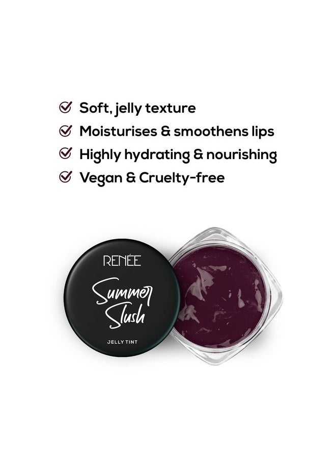 Summer Slush Jelly Tint For Lips & Cheeks With 98% Natural Fruit Extracts, Keeps Lips Soft & Moisturized, 100% Vegan, Tempting Grape 13Gm